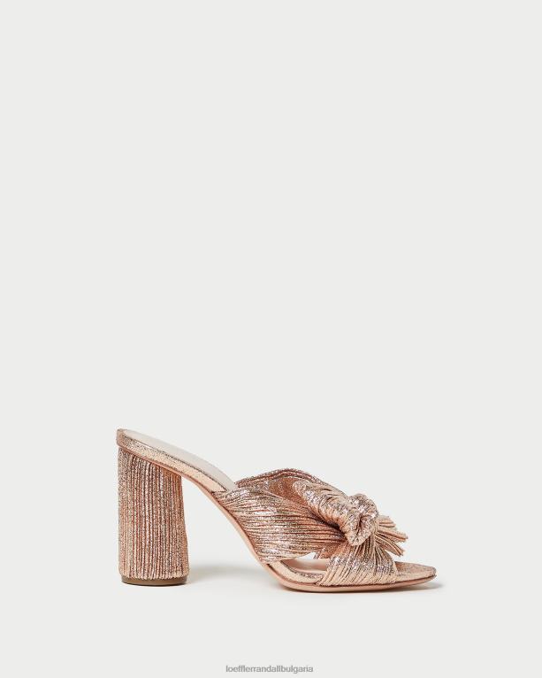 обувки дюна Loeffler Randall N248X76 Жени пени плисирана лък пета