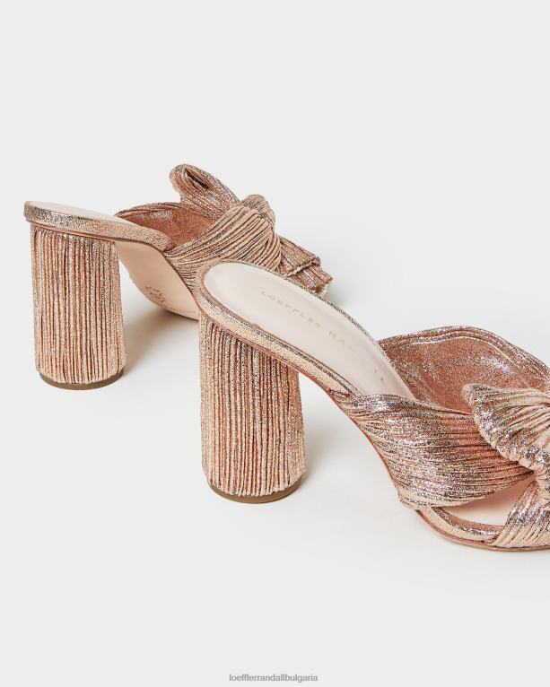 обувки дюна Loeffler Randall N248X76 Жени пени плисирана лък пета