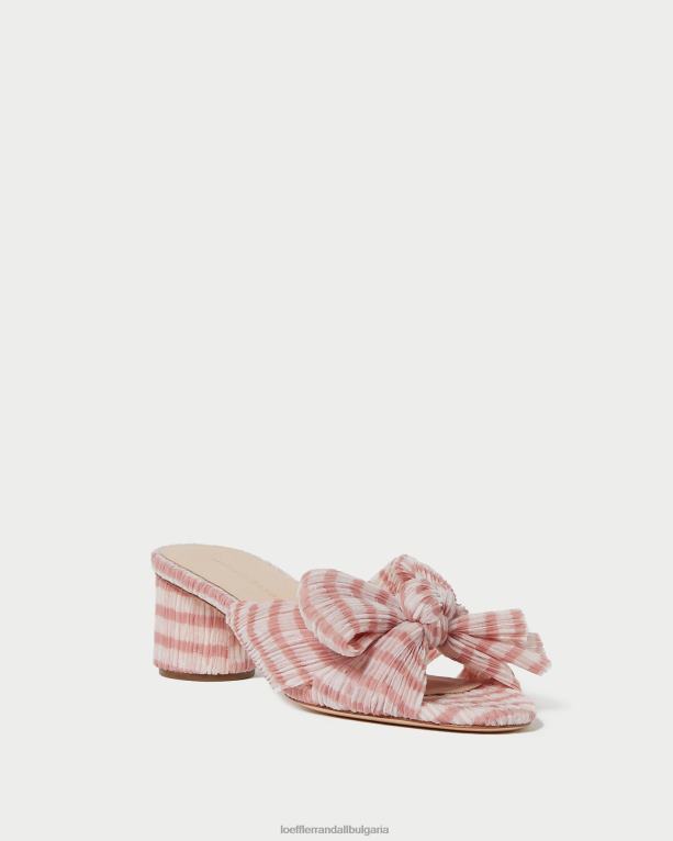 обувки нежно розов гингам Loeffler Randall N248X79 Жени емилия лък пета