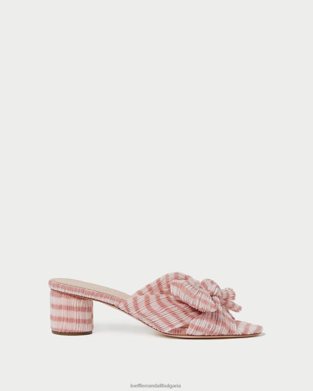 обувки нежно розов гингам Loeffler Randall N248X79 Жени емилия лък пета