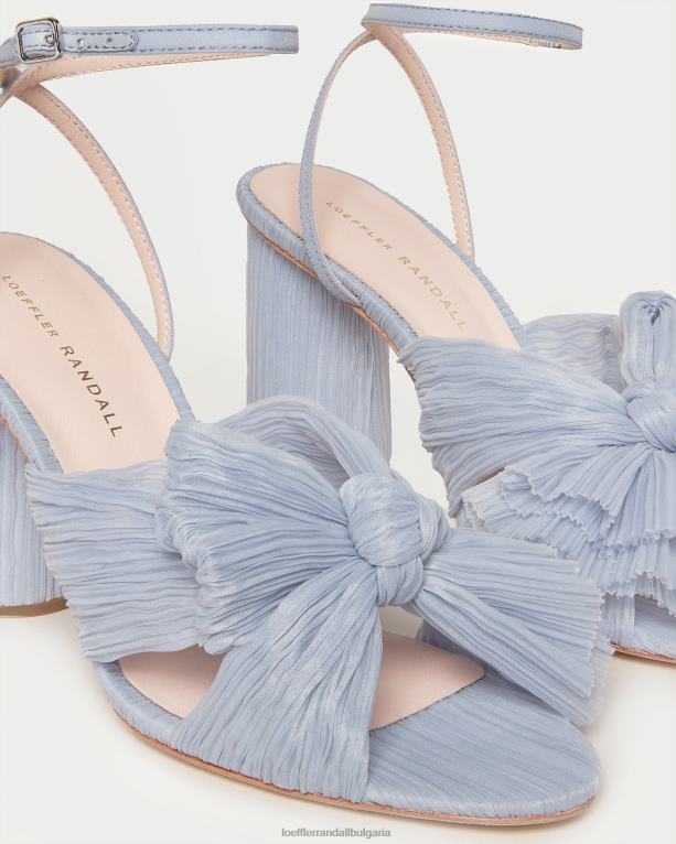 обувки син Loeffler Randall N248X7 Жени камелия плисирана панделка
