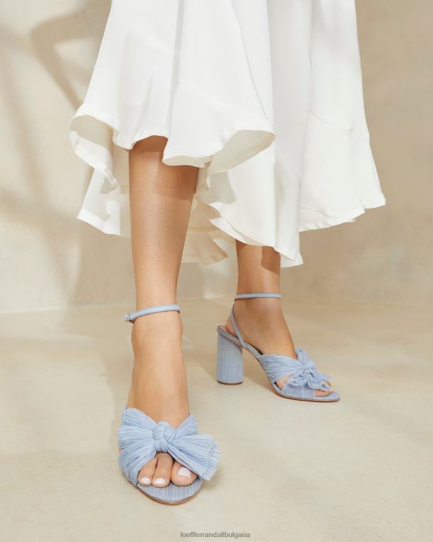 обувки син Loeffler Randall N248X7 Жени камелия плисирана панделка