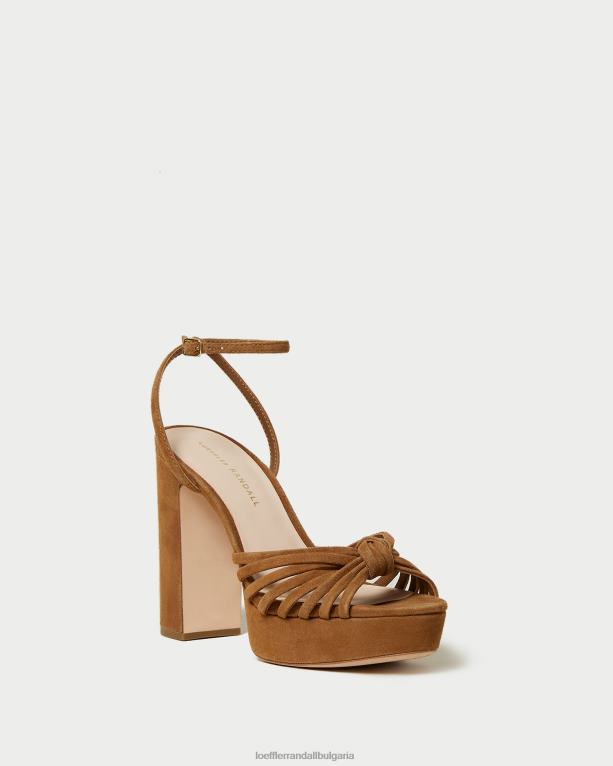 обувки какао Loeffler Randall N248X81 Жени сандали на платформа с възел rivka