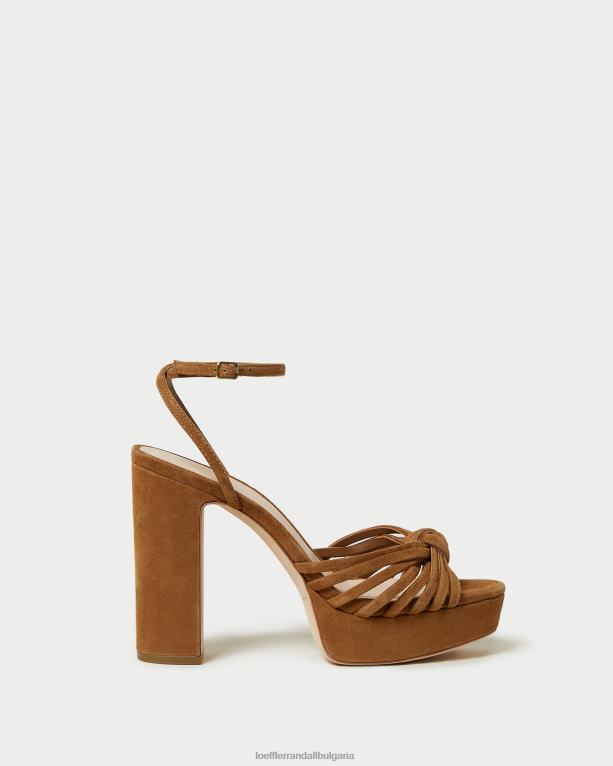 обувки какао Loeffler Randall N248X81 Жени сандали на платформа с възел rivka