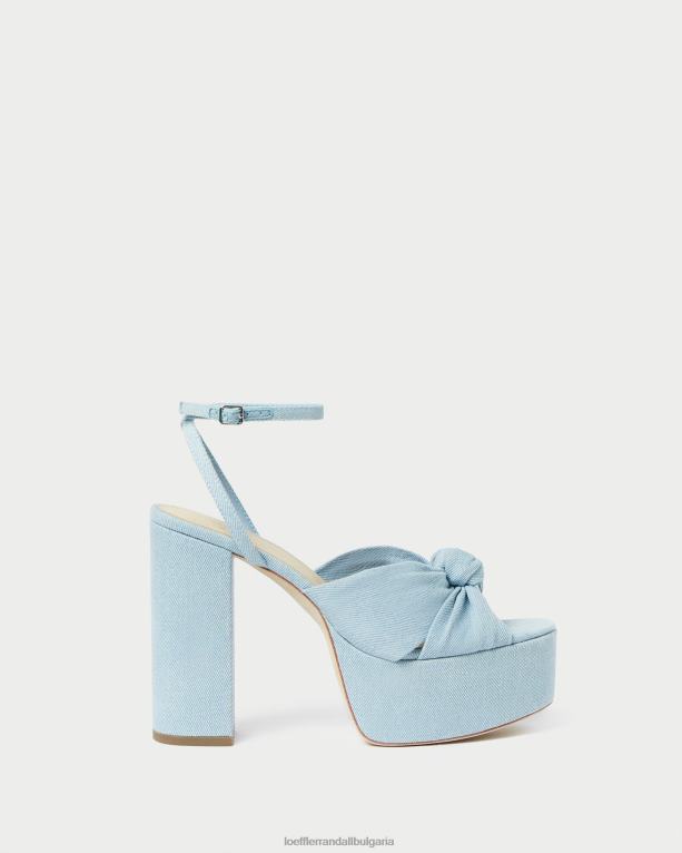 обувки светъл деним Loeffler Randall N248X84 Жени roz възел платформа