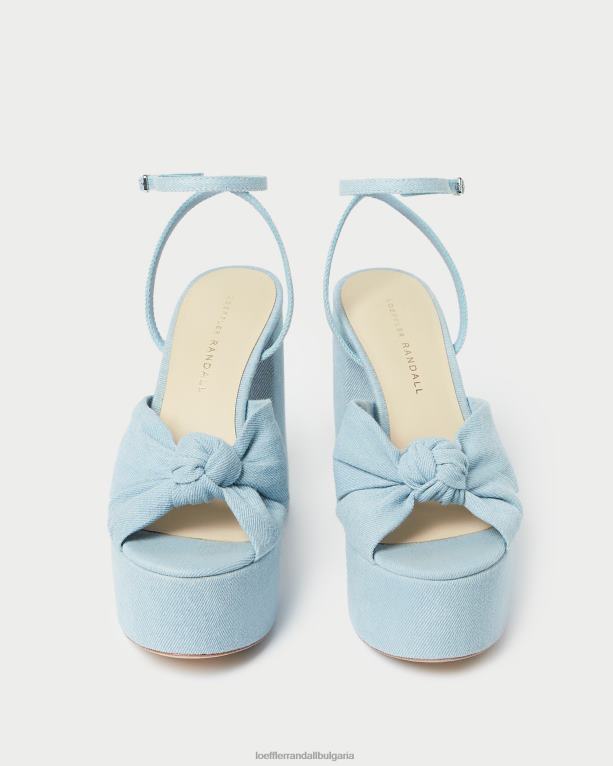 обувки светъл деним Loeffler Randall N248X84 Жени roz възел платформа