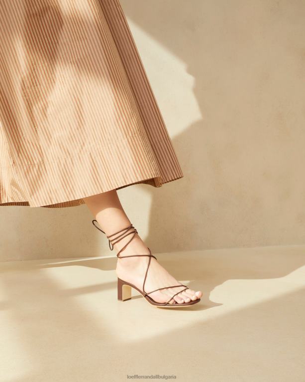 обувки шоколад Loeffler Randall N248X86 Жени cosette обвивка на глезена