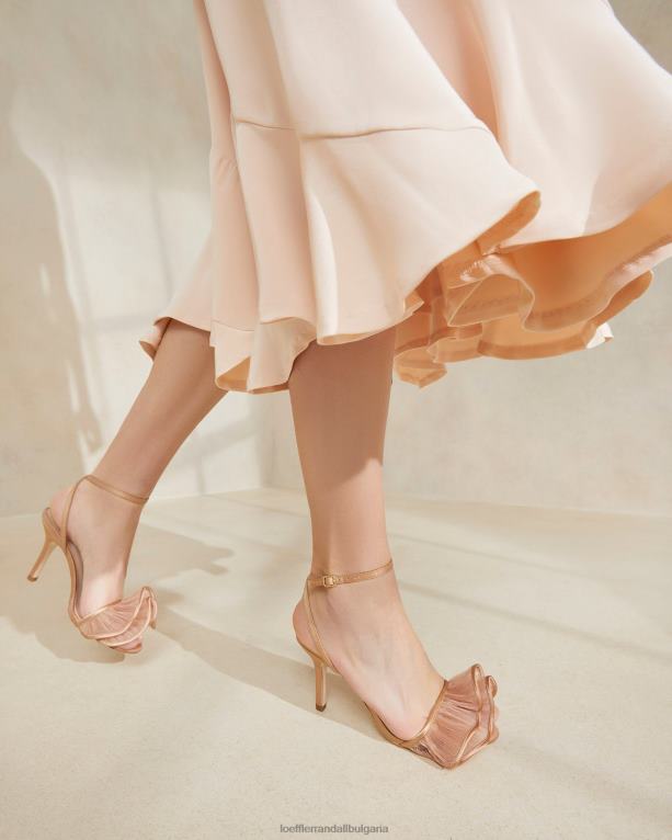 обувки красота Loeffler Randall N248X91 Жени сандали на ток с волани estella