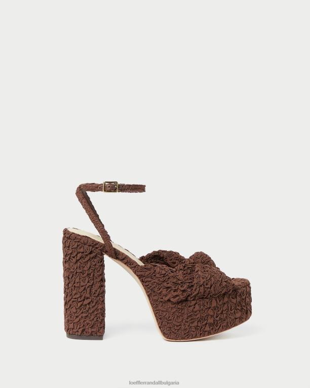 обувки какао Loeffler Randall N248X92 Жени roz възел платформа