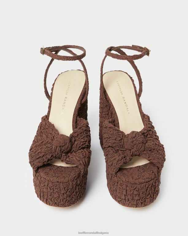 обувки какао Loeffler Randall N248X92 Жени roz възел платформа