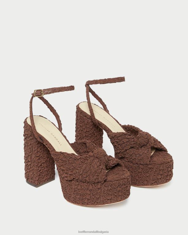 обувки какао Loeffler Randall N248X92 Жени roz възел платформа