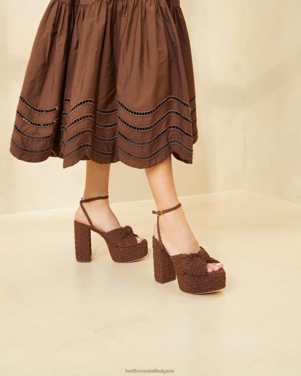 обувки какао Loeffler Randall N248X92 Жени roz възел платформа