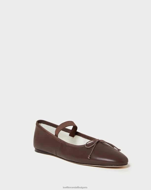 обувки шоколадова кожа Loeffler Randall N248X296 Жени балет леони