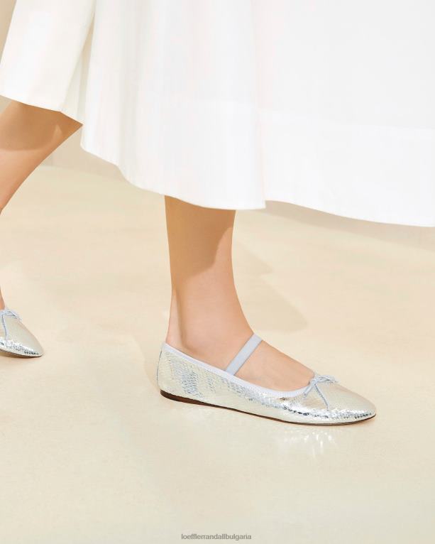 обувки сребро Loeffler Randall N248X309 Жени балет леони