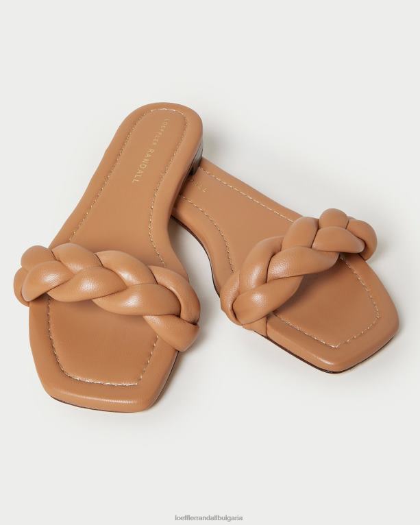 обувки тъмен пясък Loeffler Randall N248X107 Жени Джаксън плетен сандал