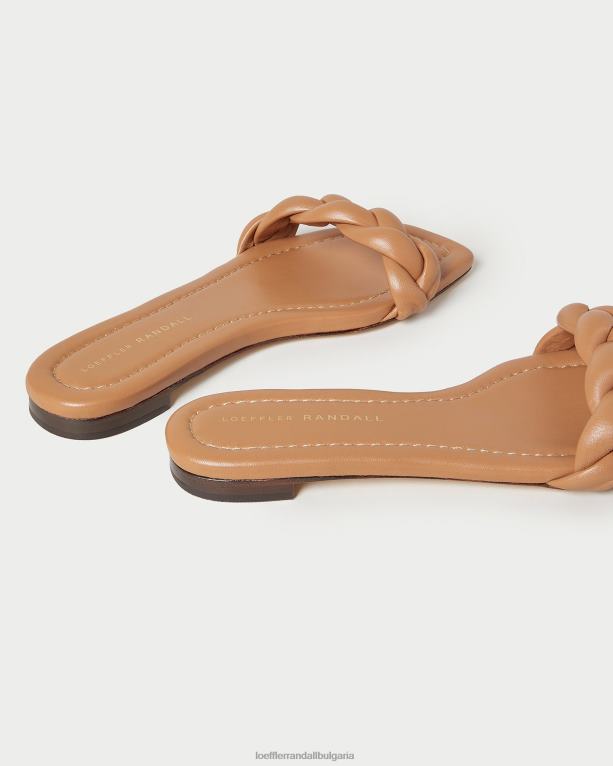 обувки тъмен пясък Loeffler Randall N248X107 Жени Джаксън плетен сандал