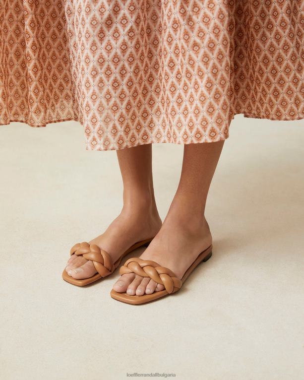 обувки тъмен пясък Loeffler Randall N248X107 Жени Джаксън плетен сандал