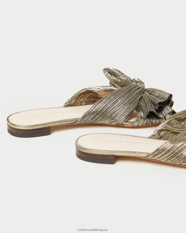 обувки тъмно злато Loeffler Randall N248X115 Жени Дафне пързалка за лък