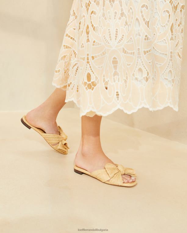 обувки естествено Loeffler Randall N248X116 Жени Дафне пързалка за лък