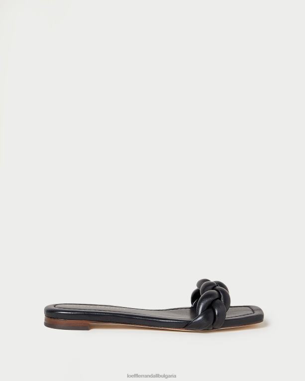 обувки черен Loeffler Randall N248X117 Жени Джаксън плетен сандал