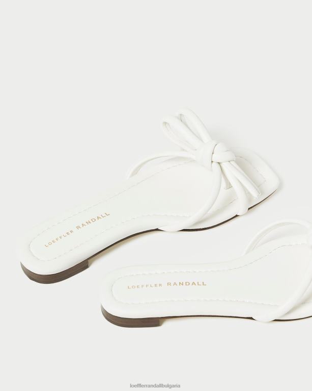обувки бяло Loeffler Randall N248X123 Жени сандал с лък хадли