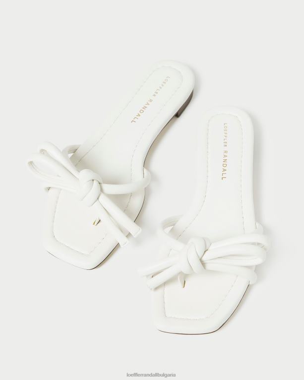 обувки бяло Loeffler Randall N248X123 Жени сандал с лък хадли