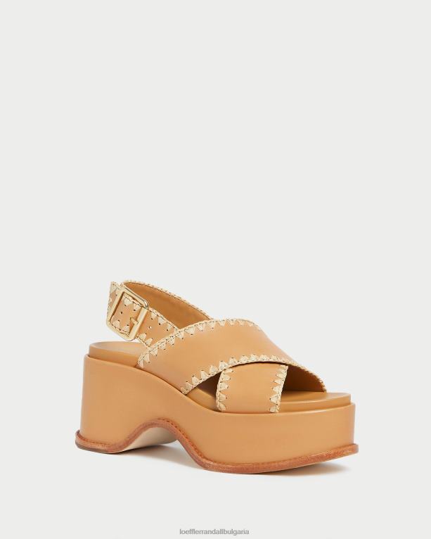 обувки мед/натурален Loeffler Randall N248X128 Жени сандали на платформа mae