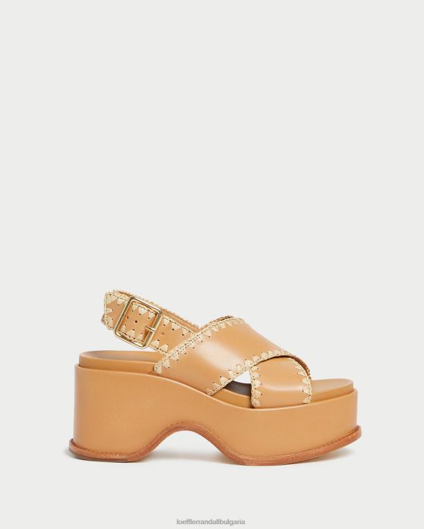 обувки мед/натурален Loeffler Randall N248X128 Жени сандали на платформа mae