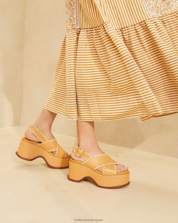 обувки мед/натурален Loeffler Randall N248X128 Жени сандали на платформа mae