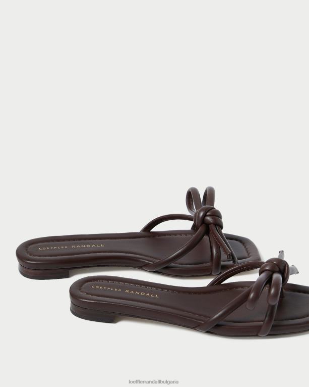 обувки шоколад Loeffler Randall N248X130 Жени сандал с лък хадли