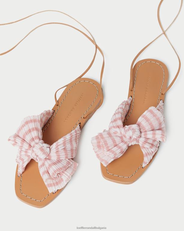 обувки нежно розов гингам Loeffler Randall N248X131 Жени божур лък слайд