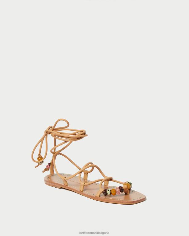 обувки пчелен мед Loeffler Randall N248X135 Жени сандал с връзки Colleen Knot