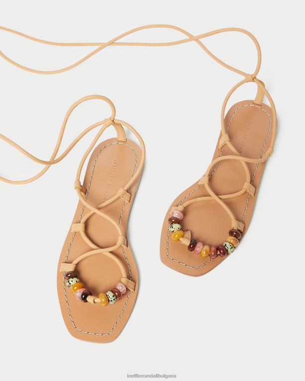 обувки пчелен мед Loeffler Randall N248X135 Жени сандал с връзки Colleen Knot