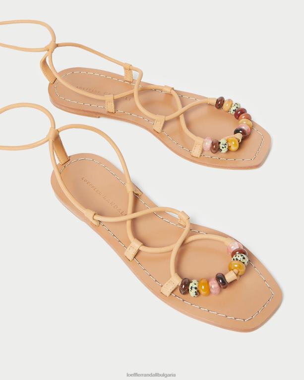 обувки пчелен мед Loeffler Randall N248X135 Жени сандал с връзки Colleen Knot